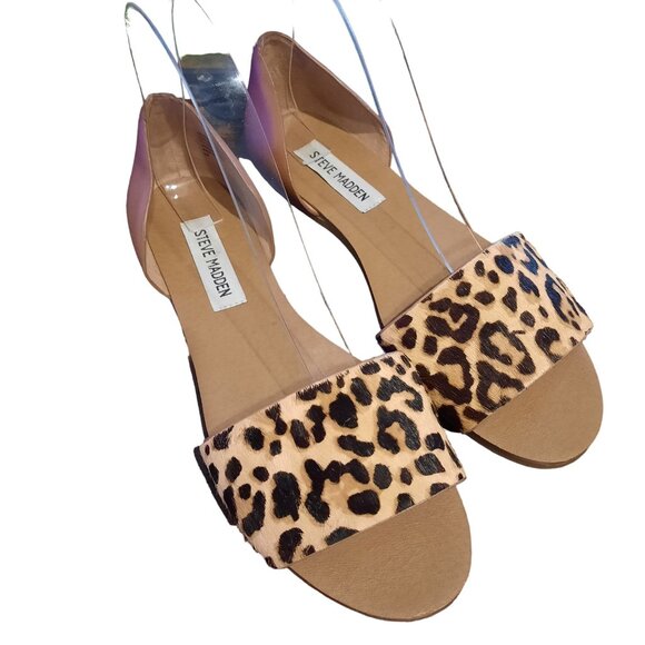 STEVE MADDEN LEOPARD Sidestep Sandal - Picture 4 of 8